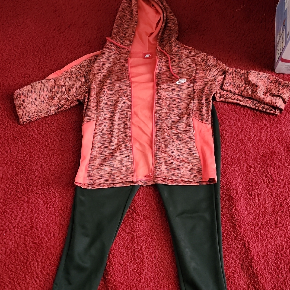 Nike Red Label with White Logo Track Suit For Young Girls